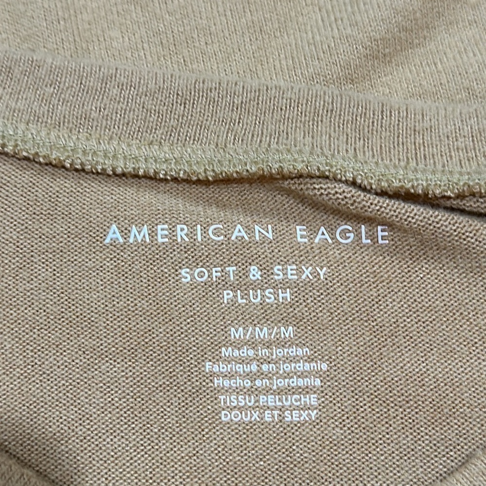 NWT American Eagle soft & sexy long sleeve top butternut yellow Sz M - Picture 7 of 9